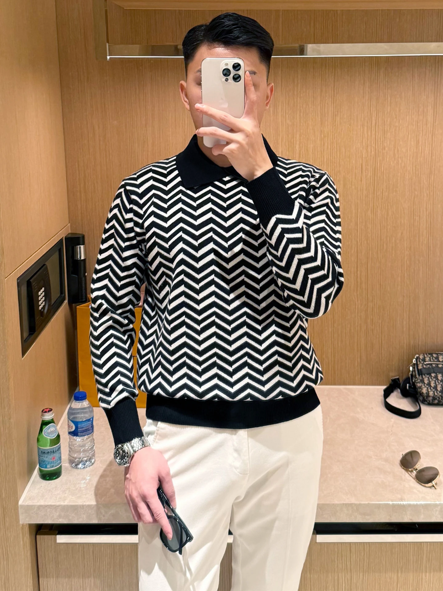 

Мужской вязаный свитер в стиле ретро Briti Busin irt, осень-зима, новый Sle Diamond Color Blo High Faion, облегающий крой