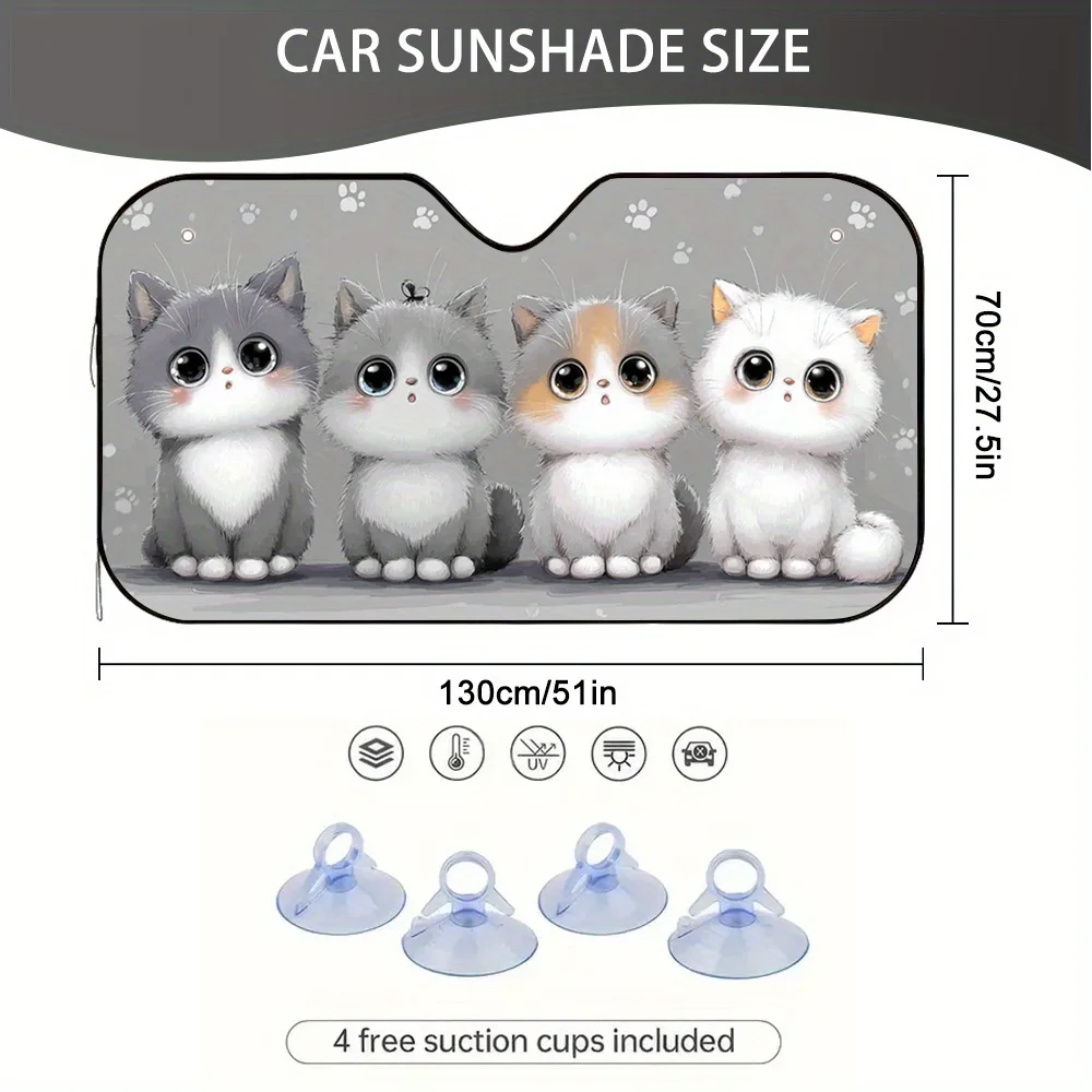 

Universal car sunshade, sun protection, heat insulation, and easy installation.