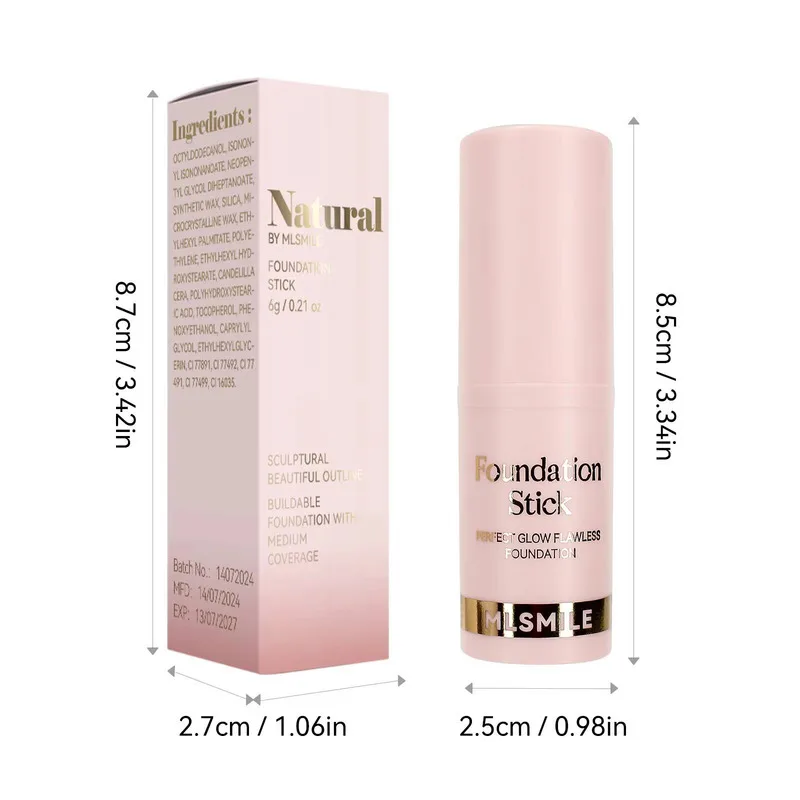 MLSMILE correcteur maquillage bâton contrôle de l'huile Isolation naturelle Bb crème hydratante fond de teint liquide à Long terme cosmétiques