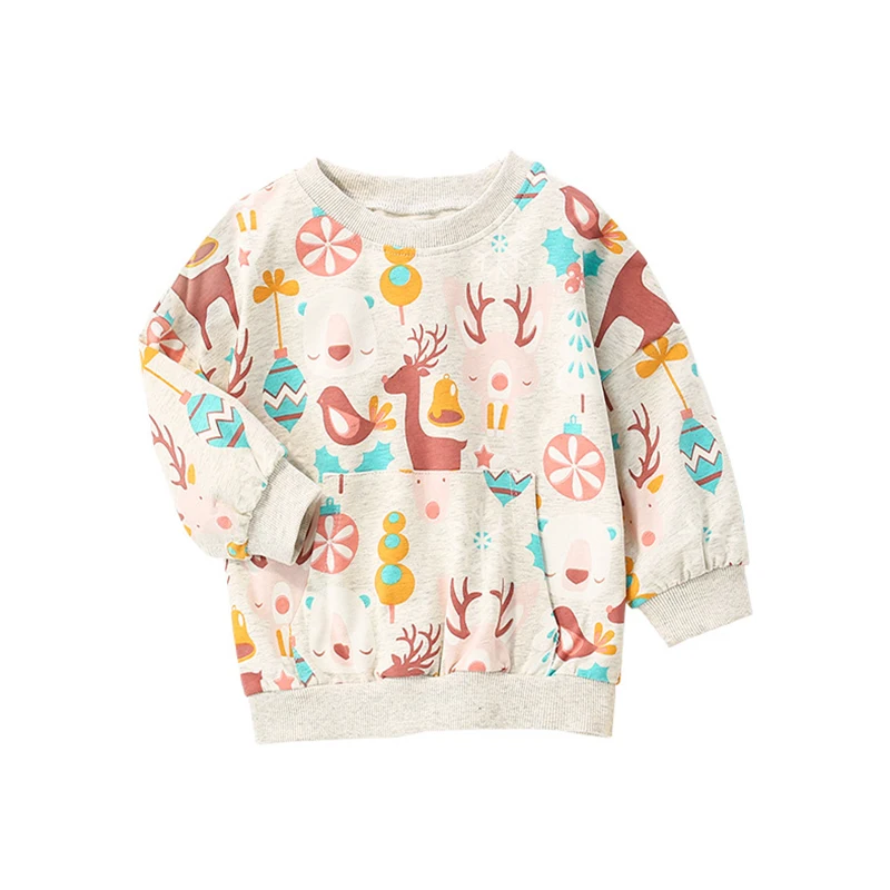 Jumping Meters 2-7T Wassermelone Mädchen Sweatshirts Mädchen Nette Kleinkind Kinder Kleidung Herbst Frühling Sport Baby Mit Kapuze Shirts – Detail 4