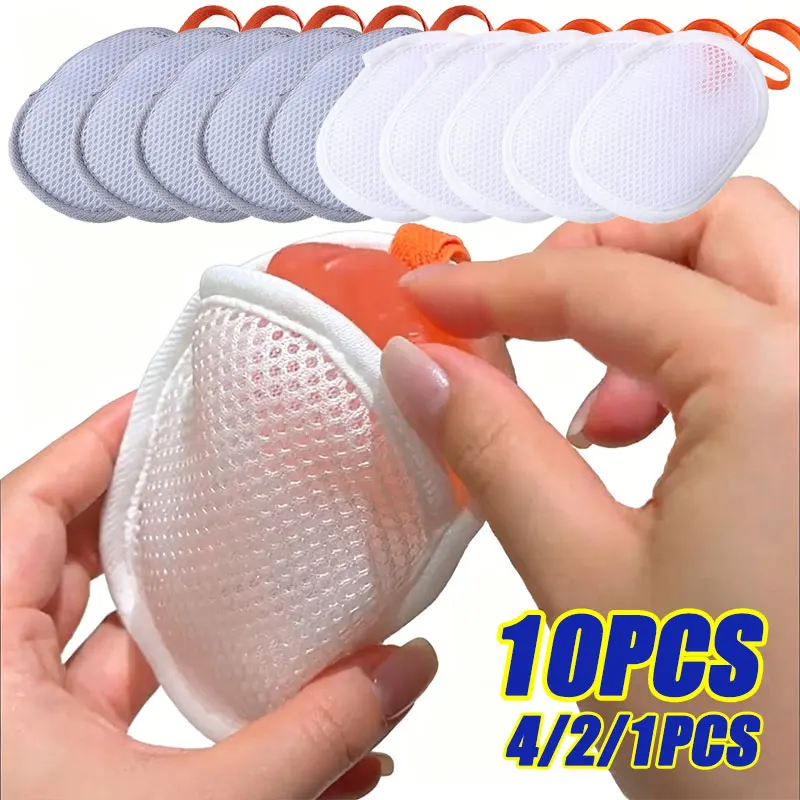 1~10PCs New Foaming Soap Bag Net Mesh Massage Exfoliator Pouch Bathing Bubble Maker Cleaning Tool Bath Brushes