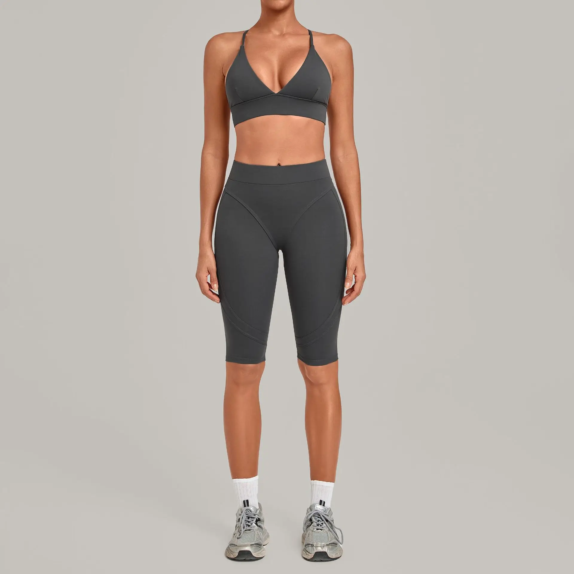 Women Yoga Sets Tight Quick-drying Fitness Yoga Clothes Running Sports Two-piece Set Non-See-Through Gym Workout Sportswear