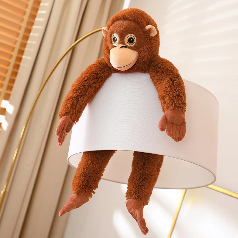 Simulation Monkey Orangutan Doll Super Soft Stuffed Bag Animals Plush Toys  Anime Cartoon Decor Boys Girls Birthday Gifts Pillow