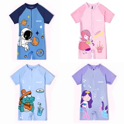 2-14Y Toddler Kids Child Boys Girls One Piece Swimsuit Swim Surf Beach Wear Astronaut Princess Mermaid Dino Print Bathing Suit