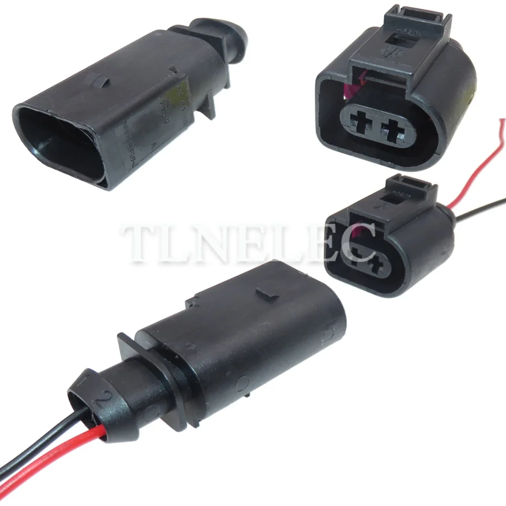 2-контактный автомобильный водоструйный двигатель, герметичная розетка с проводами, разъем автомобильной противотуманной фары для VW Audi 1J 0973722   8D 0973822 1717692 -1