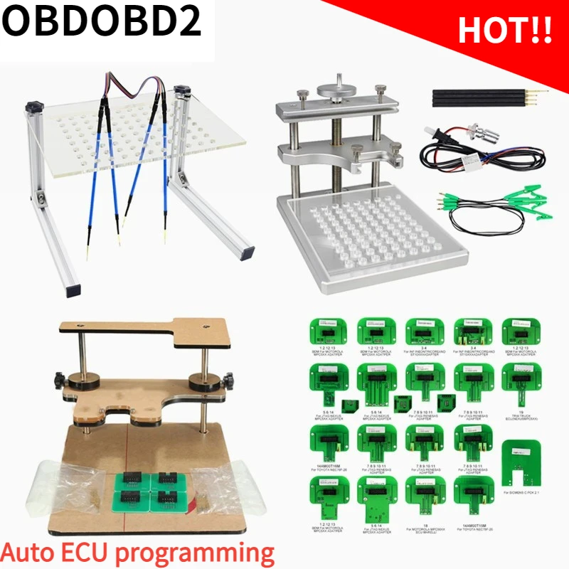 

Latest LED BDM Frame for K-G/K-S LED BDM Frame with 22PCS Adapter Full Set OBDII ECU Progammer Frame with Auto Probe Pens Tool