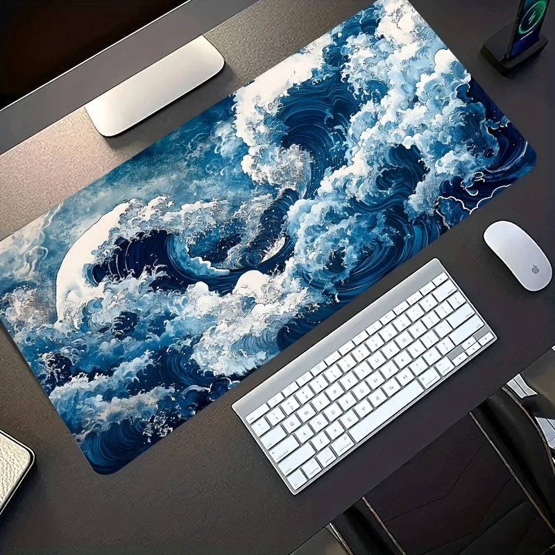 

Extended Mouse Pad Large Desk Mat Smooth Cloth Surface Natural Rubber Base for Home Office PC Laptop Work Desk Work and Study De