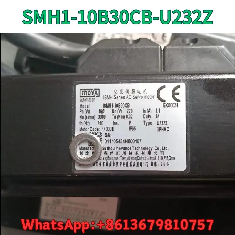 

second-hand 100W with brake servo motor ISMH1-10B30CB-U232Z test OK Fast Shipping