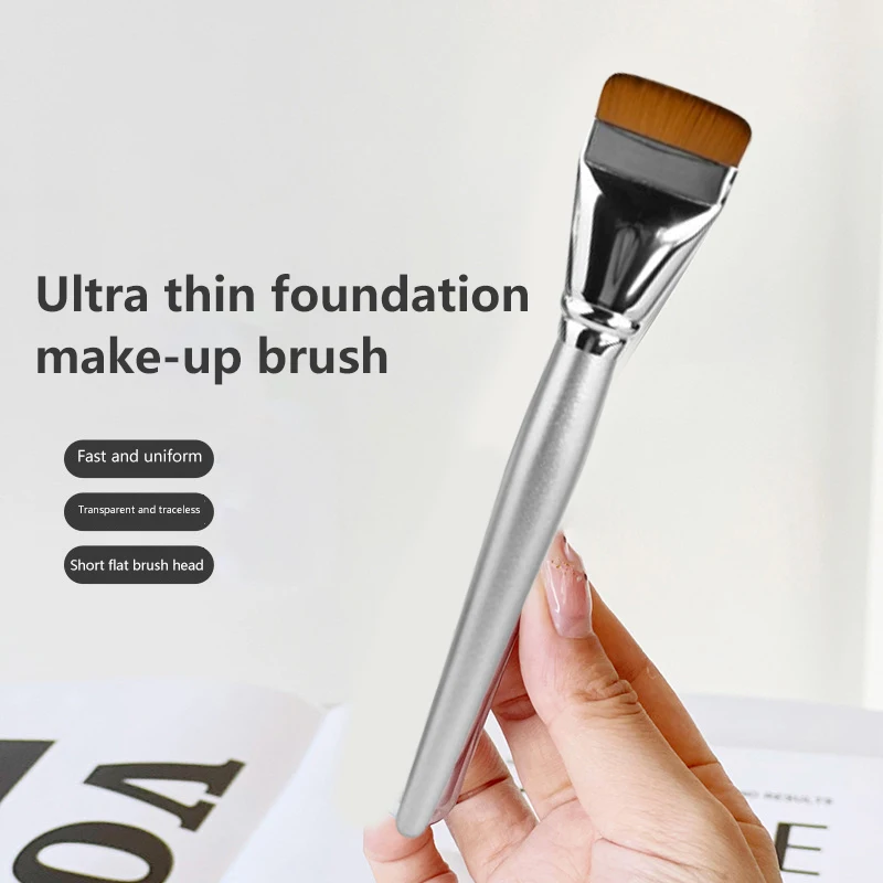 Flat-head Foundation Brush Ultra-thin Flat Brush Head Traceless Mask Brush Mixed Foundation Cream Makeup Brushes