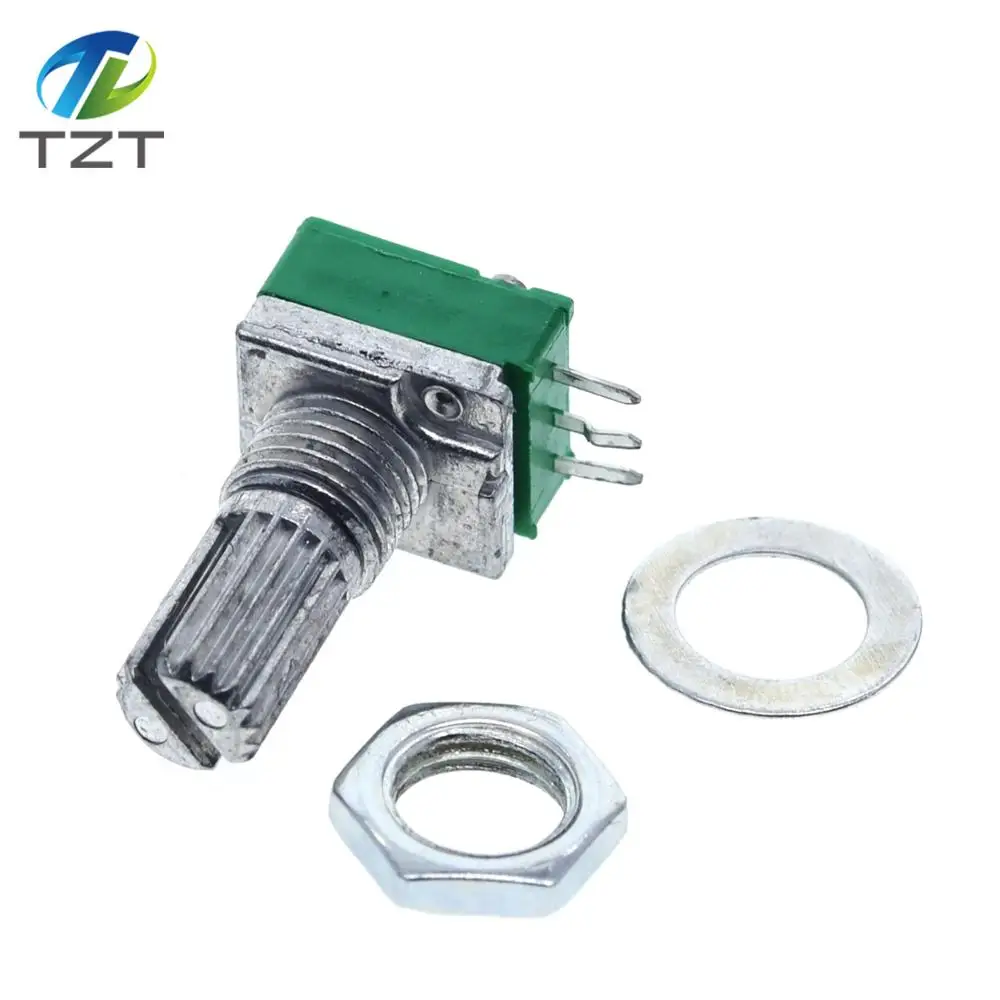 TZT 1/5/10PCS B5K B10K B20K B50K B100K B500K Audio Amplifier Sealed Potentiometer 15mm Shaft 3pins RK097N