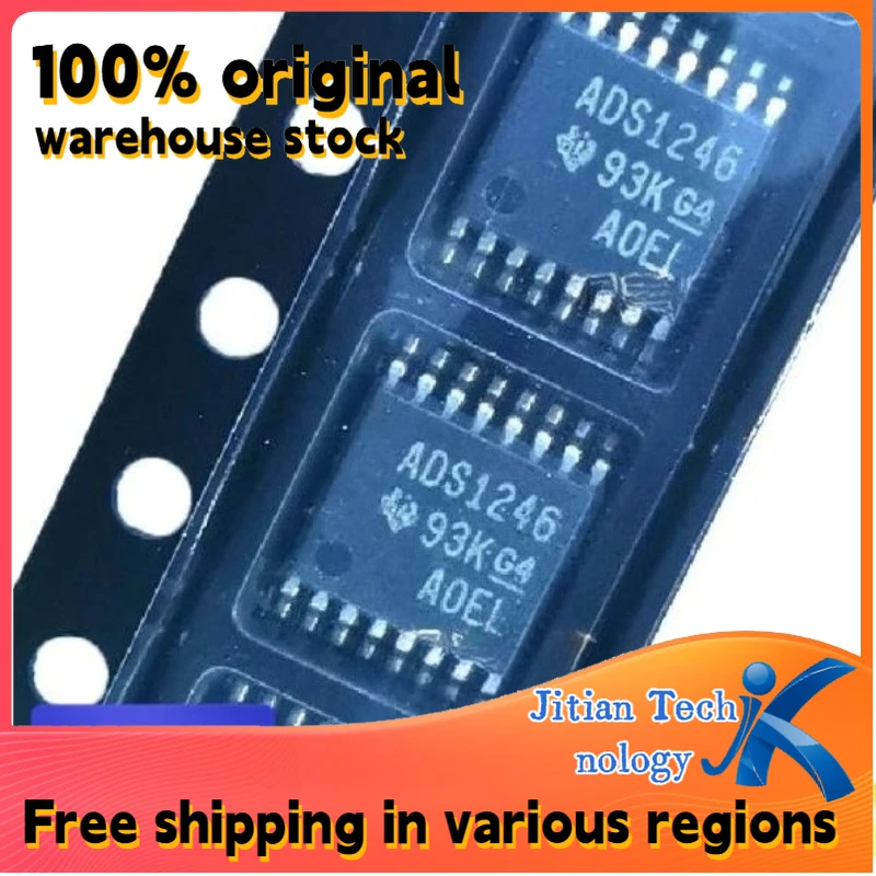 100% original inventory 1PCS ADS1246IPWR logo ADS1246 TSSOP-16 Analog-to-digital converter Channel direct sales
