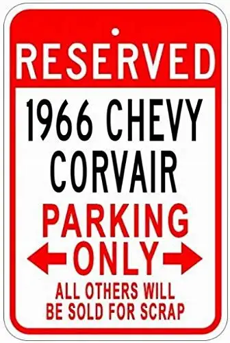 علامات Fsdva المعدنية 1966 66 علامة ركن السيارة Chevy Corvair Tin - #1
