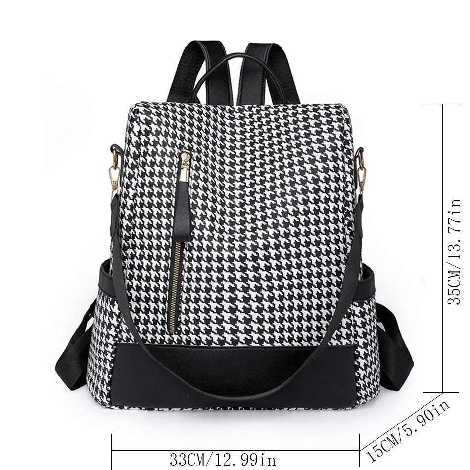 2024 Zaino da donna nuovo caldo Designer Zaino di moda semplice in morbida pelle di alta qualitร Borse a tracolla antifurto di grande capacitร