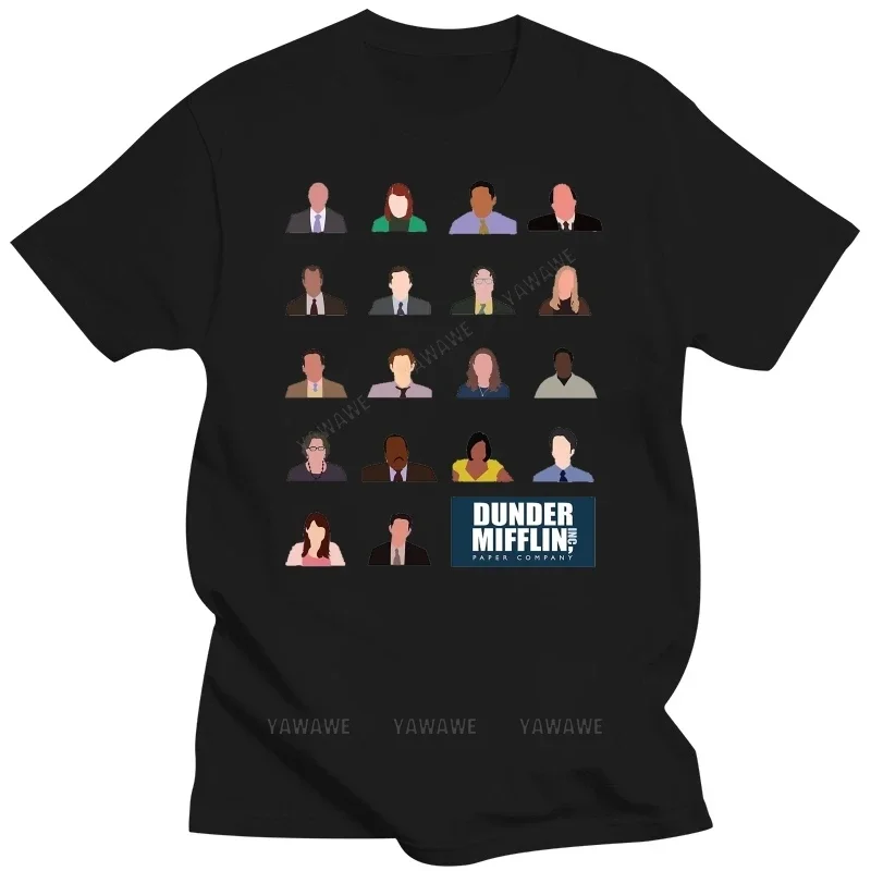 Black t shirt for male sbrand fashion Oversized shirt Brand Dunder Mifflin Inc Paper Company T-SHIRT Men Short Sleeve T-Shirts