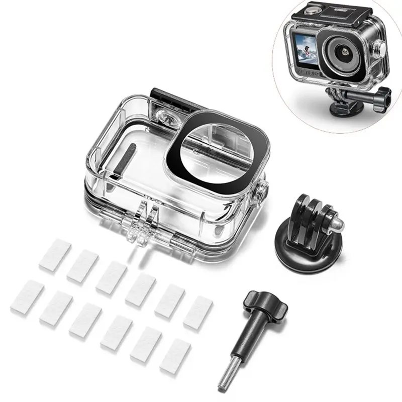 ABDE-Waterproof Case For DJI Osmo Action 6 45M Diving Housing Protective Shell Underwater Protector Mount Cover Accessories