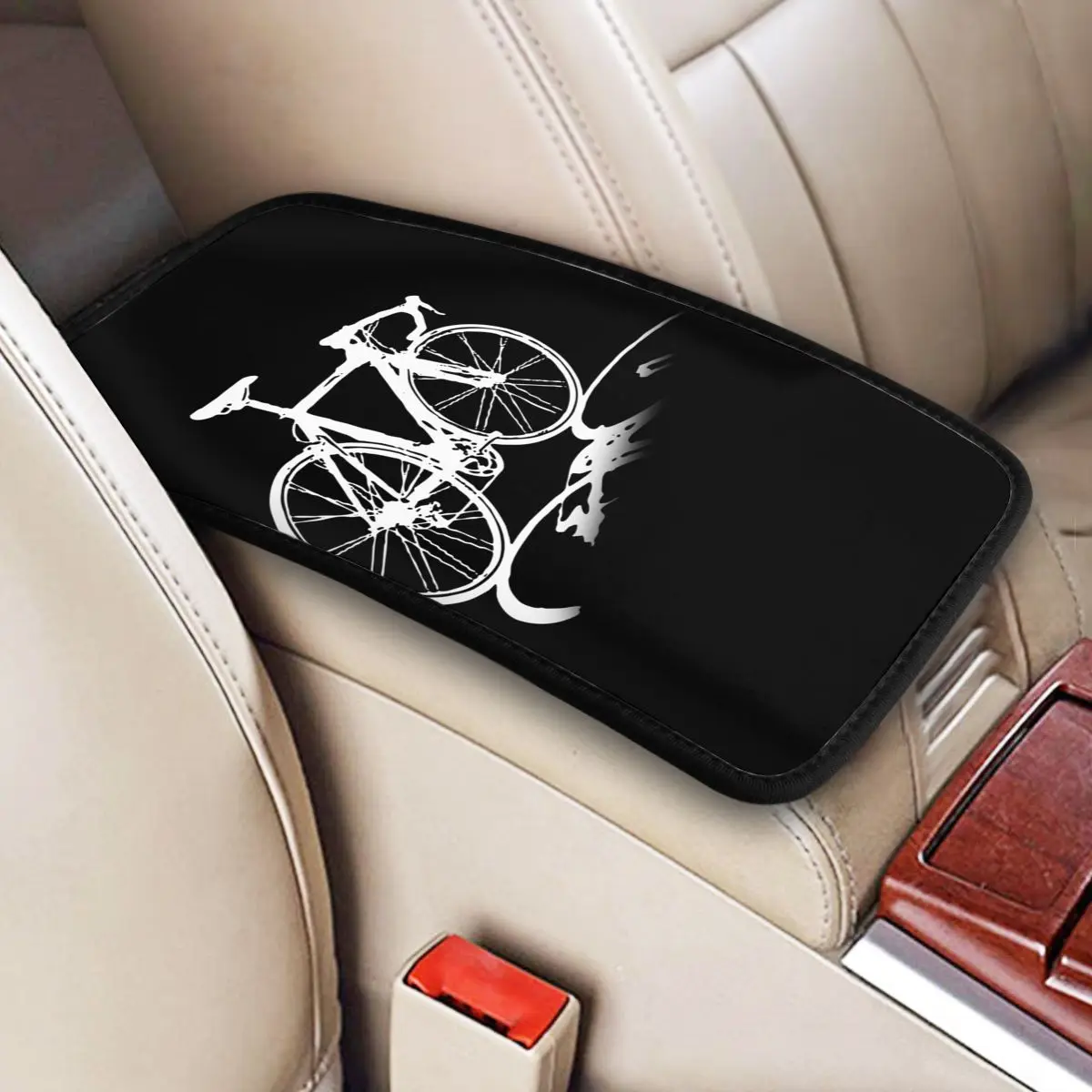 Center Console Cover Pad ZannoX Naked Bike Cyclist Bicycle Riders Car Armrest Cover Mat Universal Car Interior Accessories