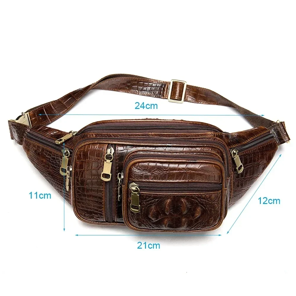 GENUINE LEATHER Multi-Function Money Belt Bag Men Waists Bags Genuine Leather Fanny Pack Phone Waist Pack/Bags Messenger Bag Men