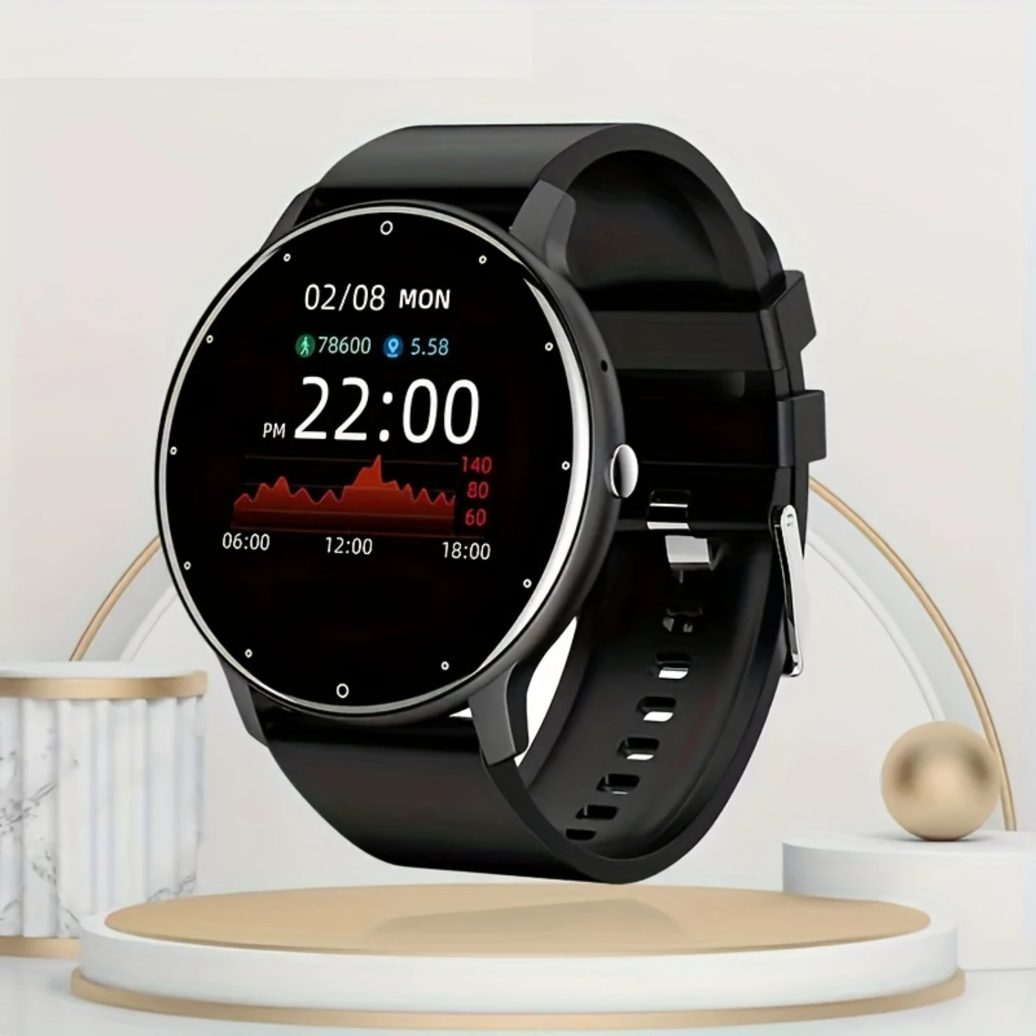 1pc Sports Smart Watch For Men And Women, Multi-functional Smart Watch With Call Information Reminder, Camera Control, Music Pla