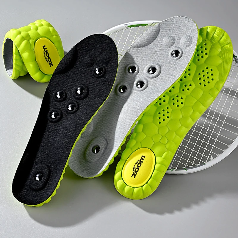 1Pair/2Pair NEW 4D Shockproof Breathable Anti-Smell Sweat-Absorb Pads  Magnet Massage Arch Support Insoles,