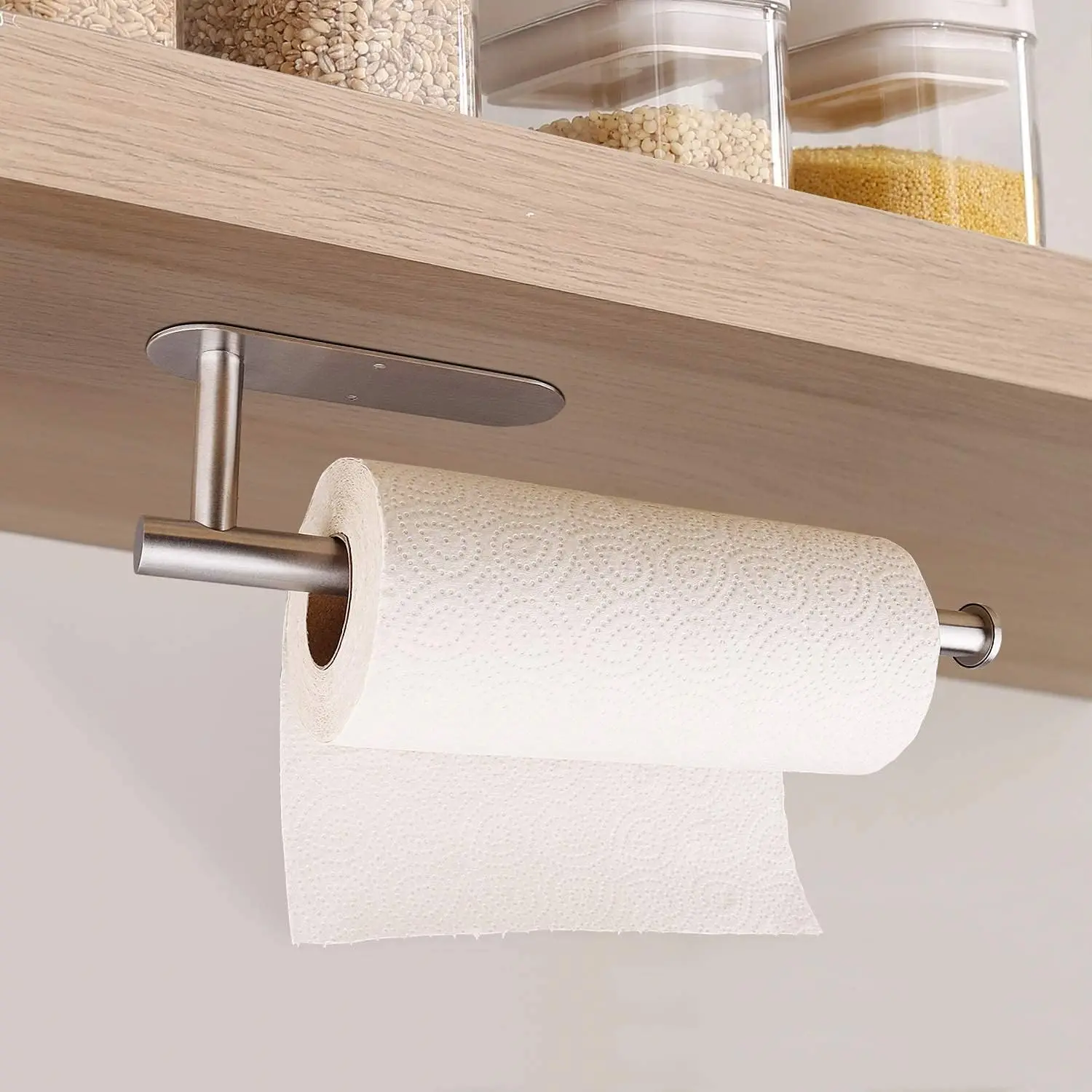 

Paper Towel Holders for Kitchen Paper Towels Self-Adhesive Under Cabinet Both Available in Adhesive and Screws Stainless Steel