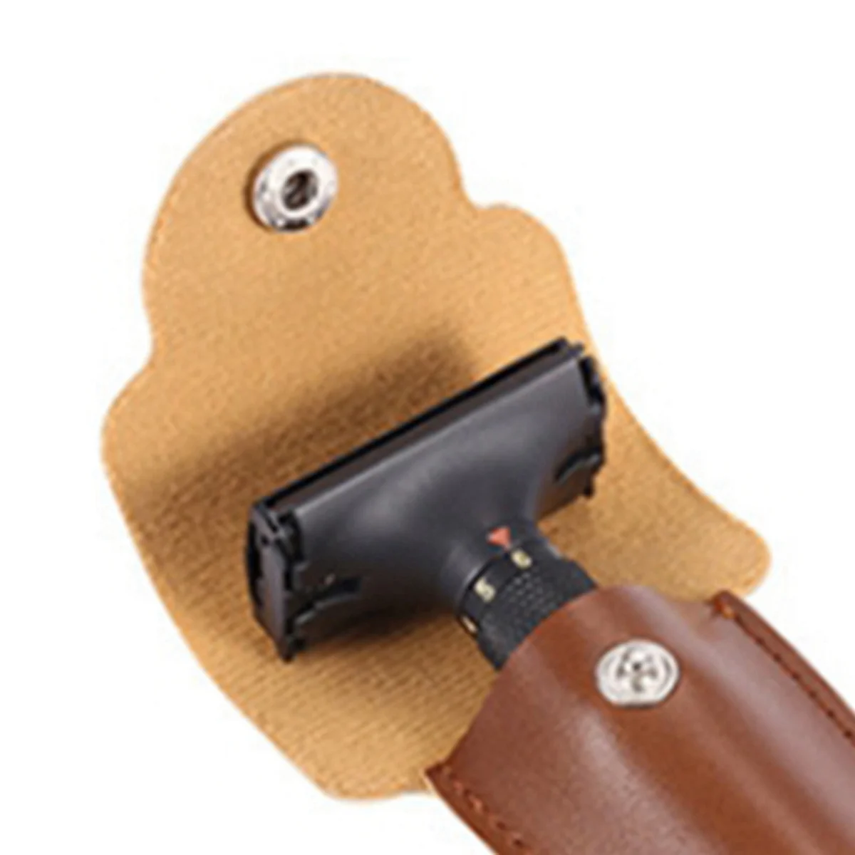 ONCE 4X Case Travel Holder Manual Double Edge Safety Razors Container PU Leather Bag