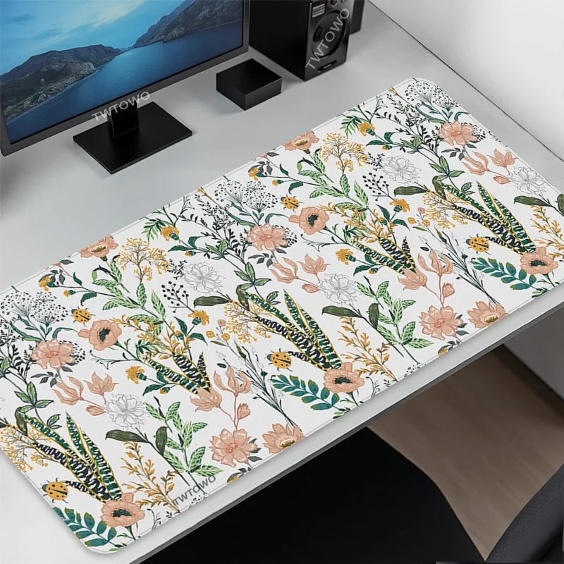 Mouse Pad Gamer Grass Aesthetics printon demand HD New Computer Mousepad XXL Natural Rubber Soft Carpet Computer Mice Pad