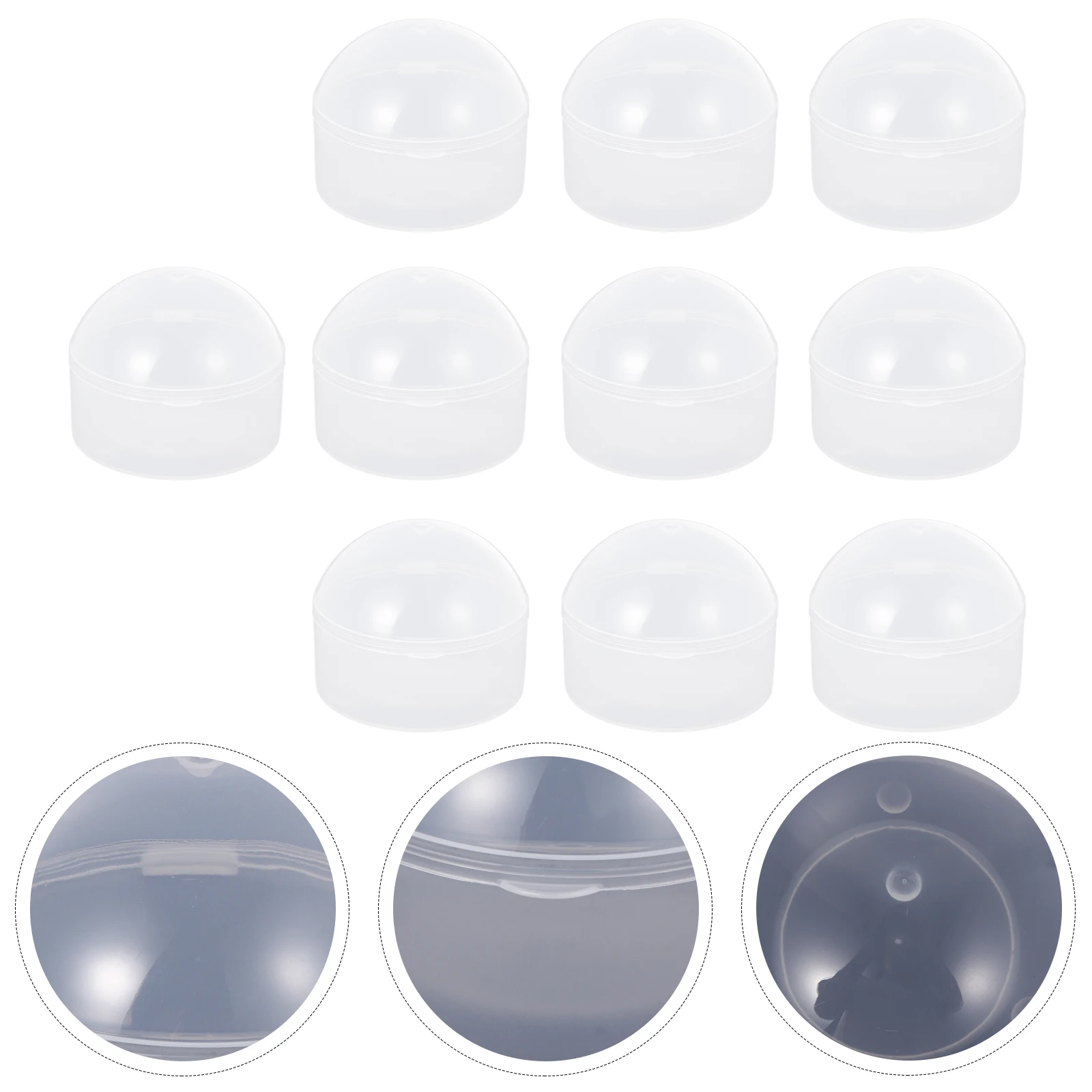 

10pcs Pacifier Storage Box Food Grade PP Material Transparent Design Easy Holder Teats Clips Reusable Case