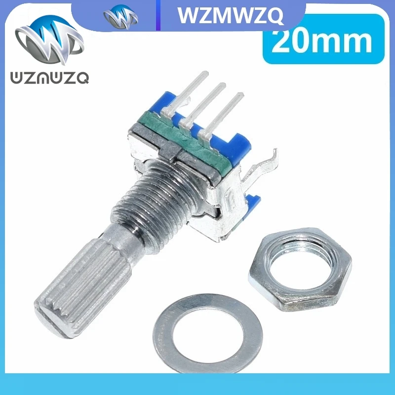 1PCS Plum handle 20mm rotary encoder coding switch / EC11 / digital potentiometer with switch 5 Pin