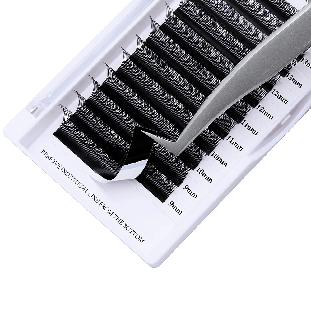 Gemerry 3D/4D/5D/6D/7D/8D W Shape Lashes Extension Premade Volume Fan Natraul Soft Faux Mink Matte Black Eyelashes Makeup Tools