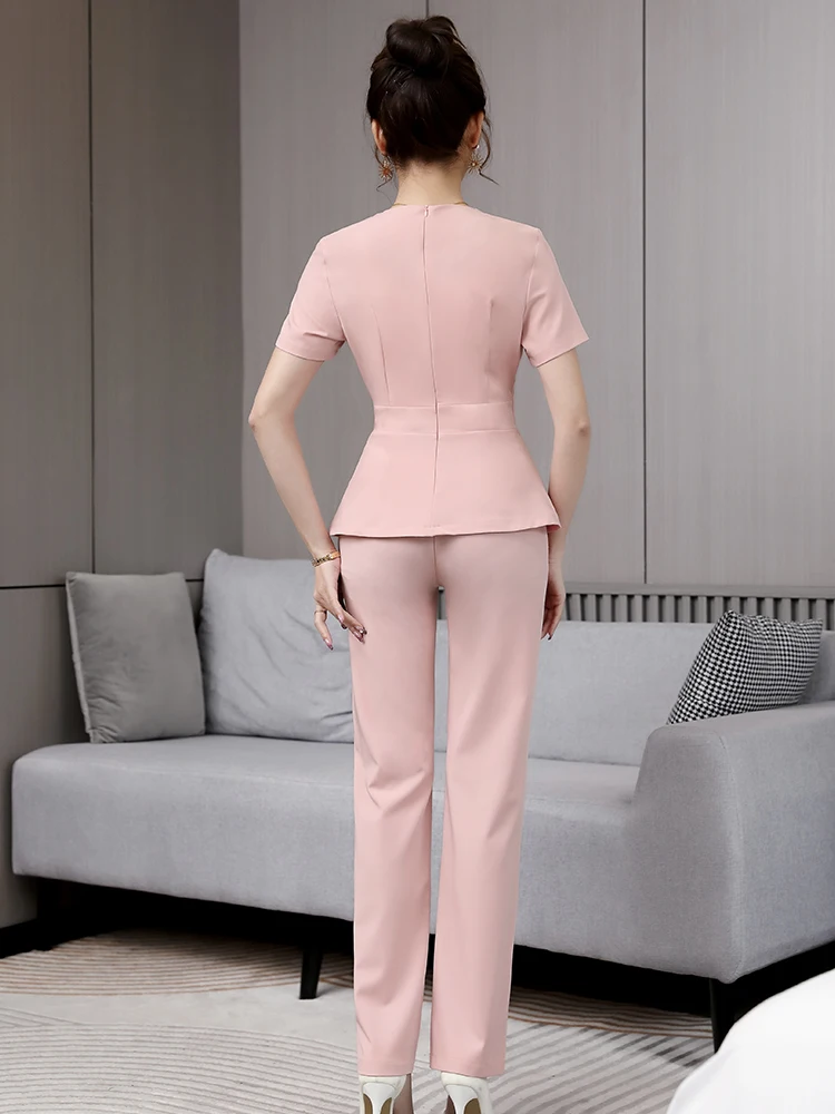 2025 긴 소매 중국 스타일 레스토랑 작업복 여성 럭셔리 호텔 웨이트리스 복장 우아한 청소 유니폼 서버 복장