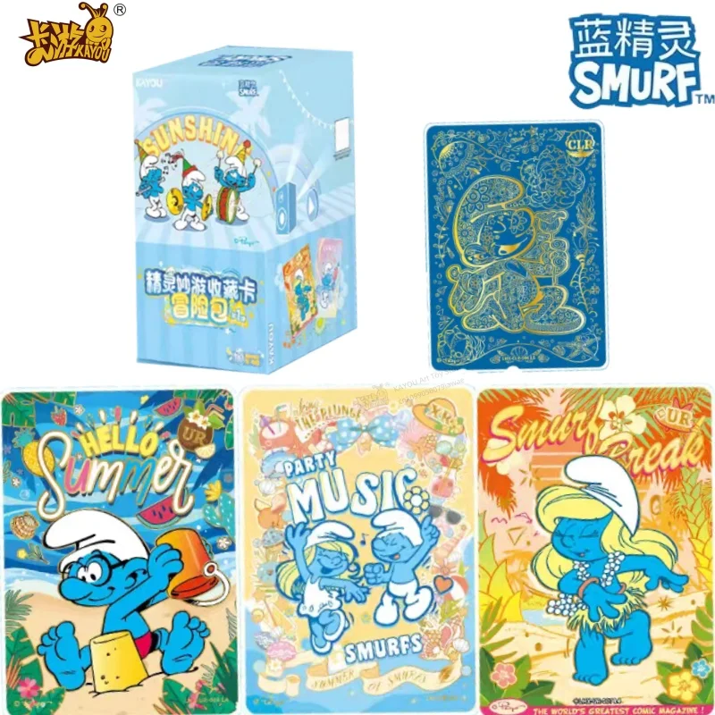 KAYOU Smurfs Adventure Pack Smurfs merveilleux carte de Collection de voyage véritable XR carte en édition limitée Anime périphérique cadeau