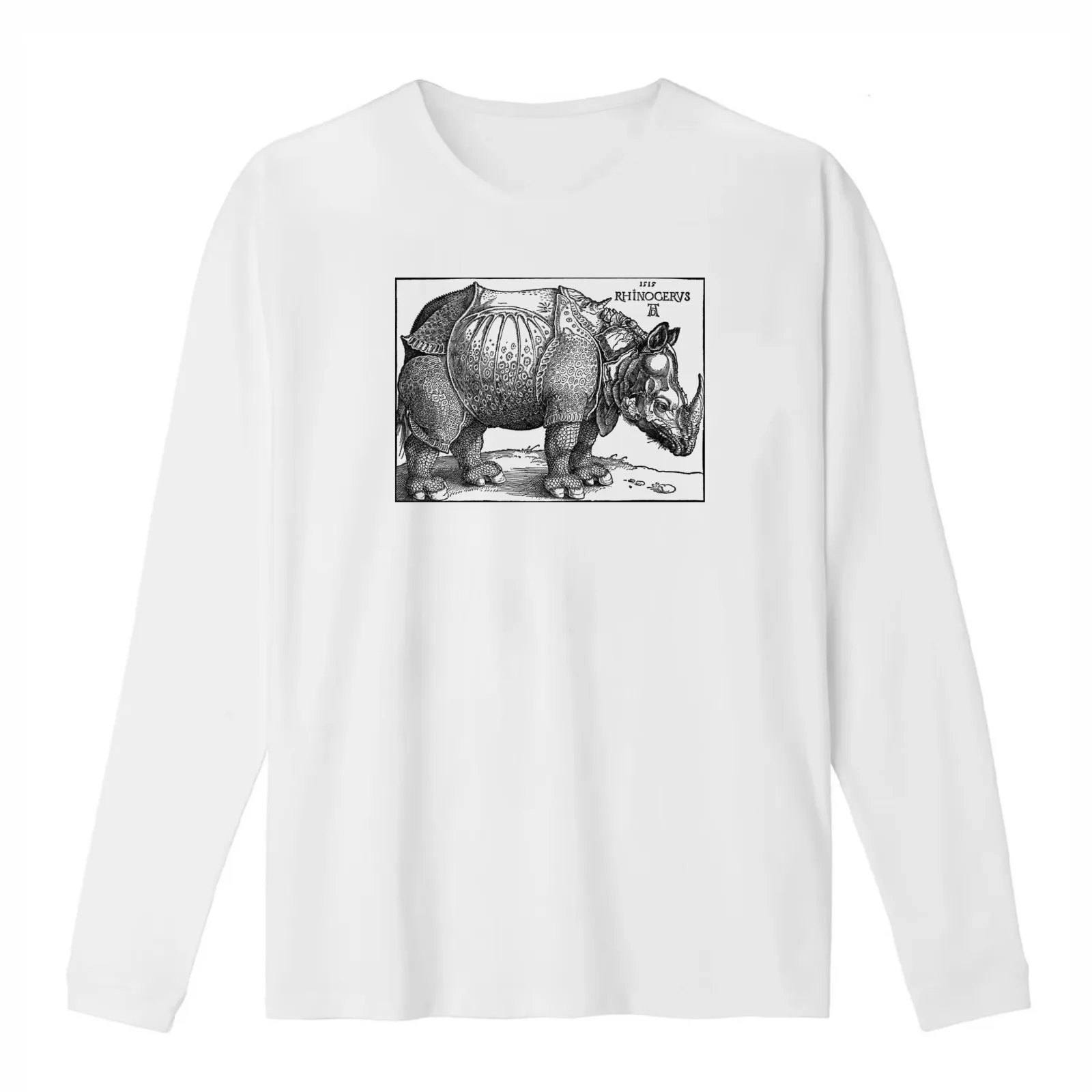 Durer Rhino T-Shirt Summer Casual Cotton Tee Oversized Streetwear Tops Vintage Graphic Print Loose Fit Short Sleeve