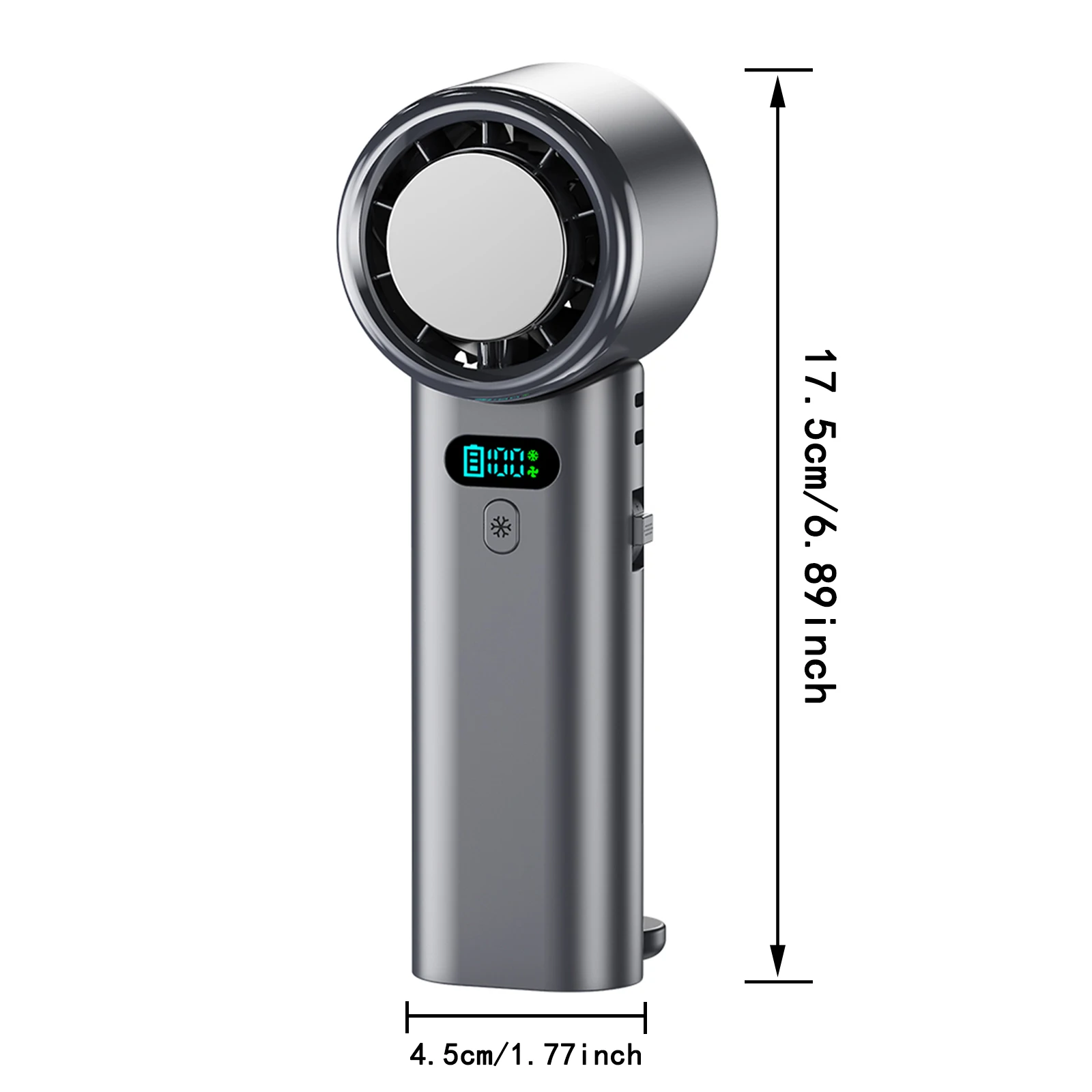 0-100 Speed Cooling Handheld Fan, Lightweight Portable, Low Noise, Wearable Design with USB Charging image 6