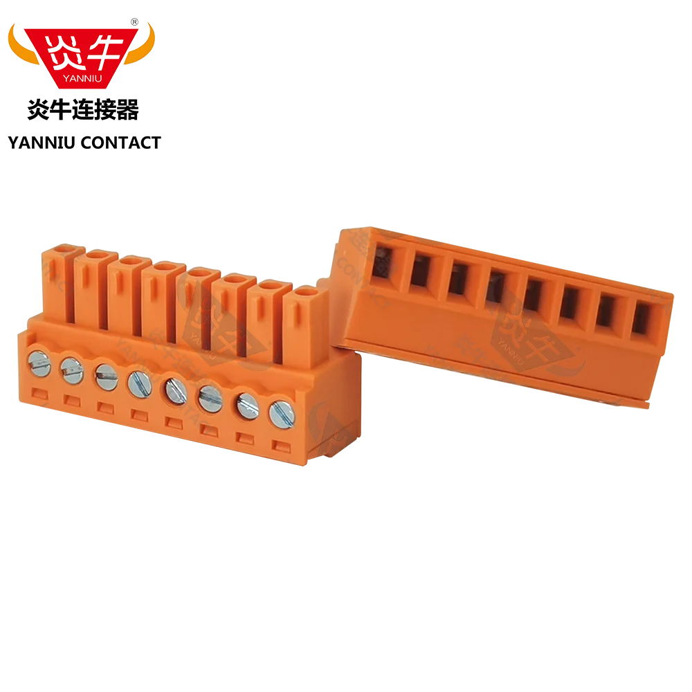 10Pcs Orange 3.81mm 15EDGK KF2EDGK 3.81 2P ~12P PCB PLUG-IN TERMINAL BlOCKS MC 1,5/ 2-ST-3,81 PHOENIX CONTACT DEGSON YANNIU