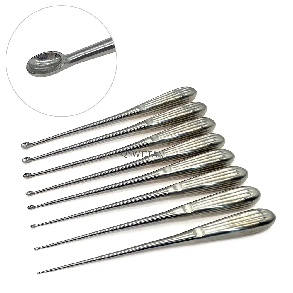 Bone Curette Stainless Steel 1-7mm Bone Spoon Orthopedics Instruments 1pc
