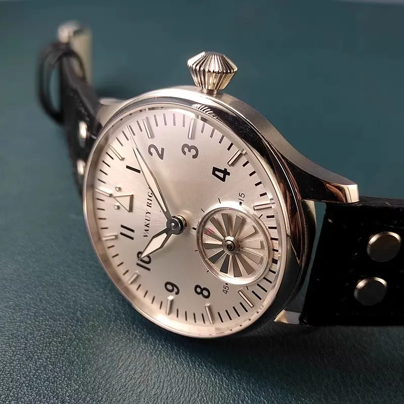 Мужские механические часы VaKuy Turbo Dafei с ручным управлением и механизмом Seagull St3621, водонепроницаемые светящиеся часы 44 мм