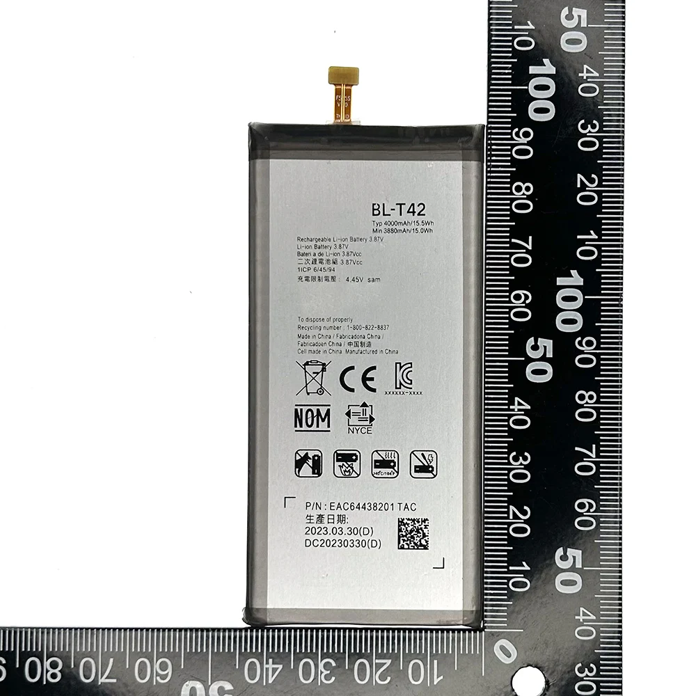 Original BL T42 Replacement Battery For LG V50 ThinQ 5G LM-V500 V500N V500EM V500XM BL-T42 Large Capacity Batteries+Free Tools