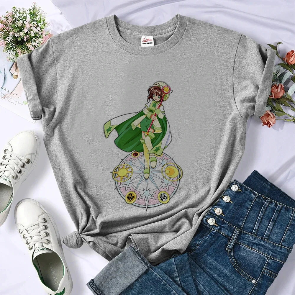 Cardcaptor Sakura t-shirt women Retro grunge japanese cute Psychedelic shirt grunge dollette gyaru manga anime