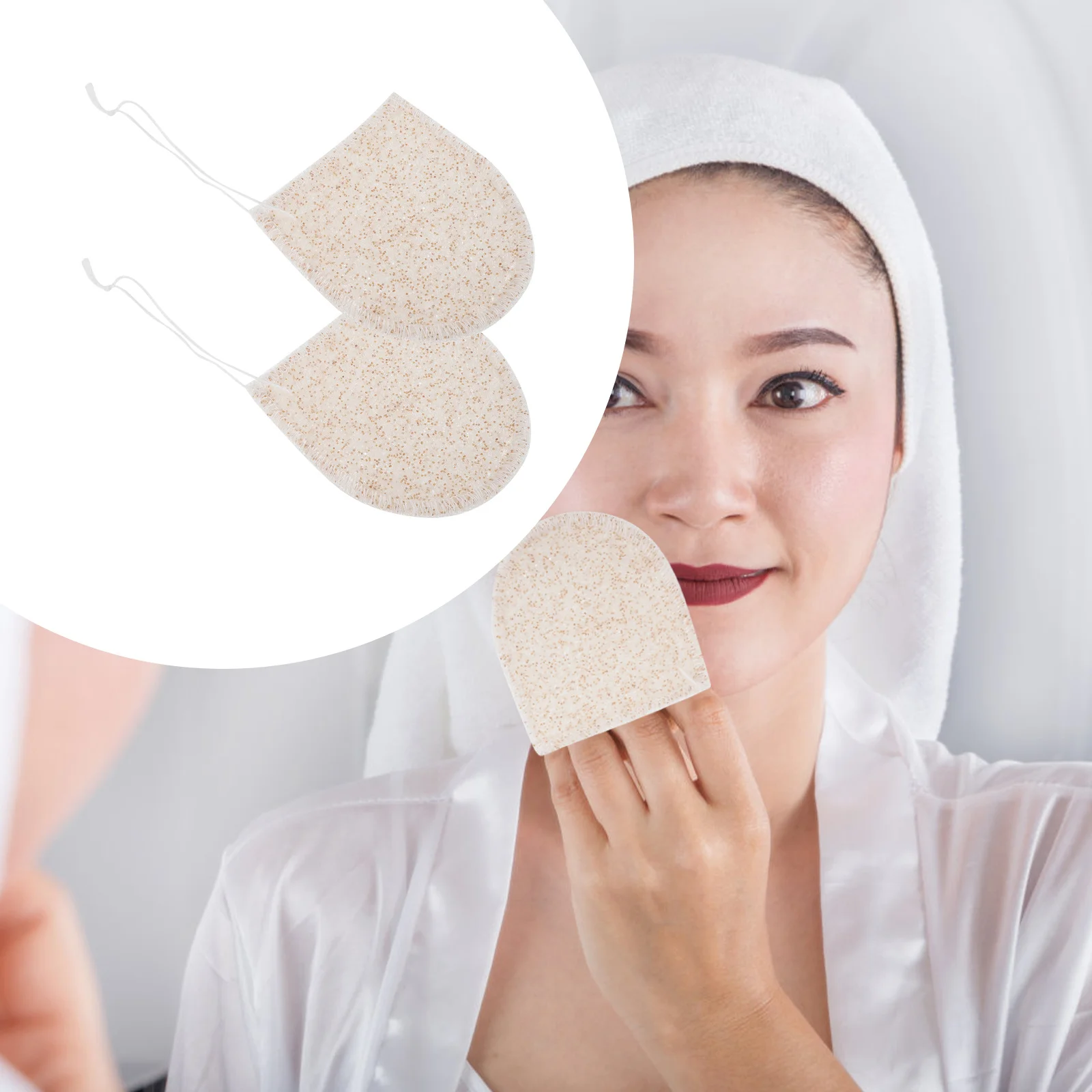 2 Stuks Konjac Gezichtsreinigingsspons Gezicht Scrubber Peeling Porie Ontstoppen Dode Huid Remover Zacht Zacht Ontwerp