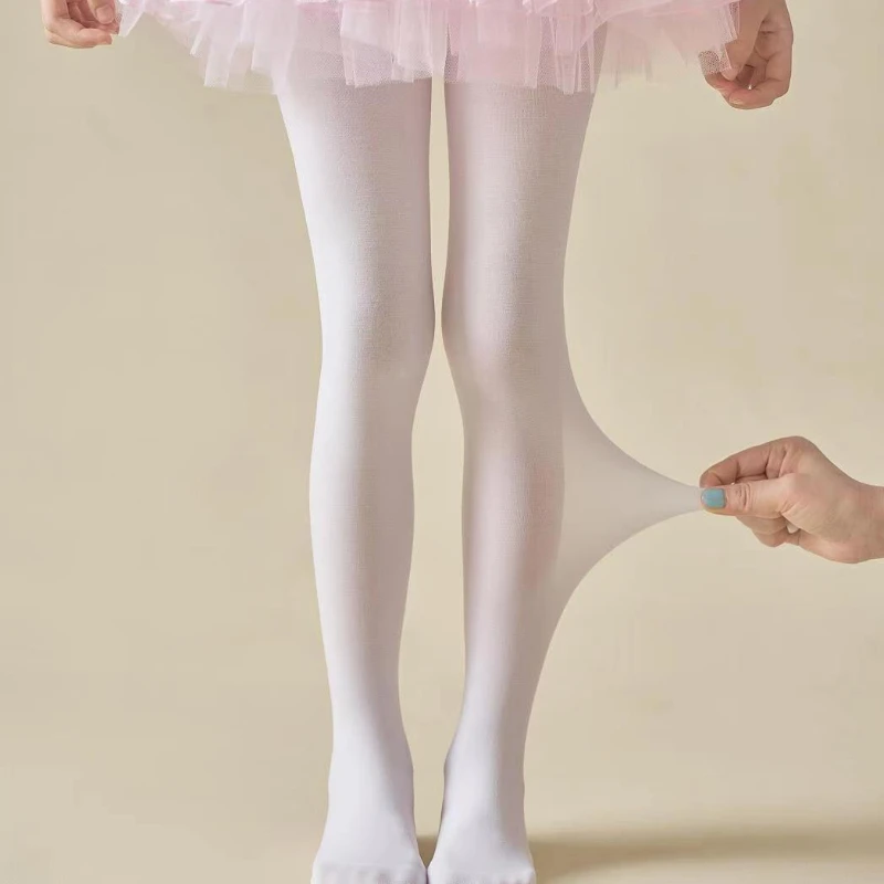 Stocking Children Velvet Solid White Pantyhose Summer Spring Candy Color Kids Pantyhose Ballet Dance Tights for Girls