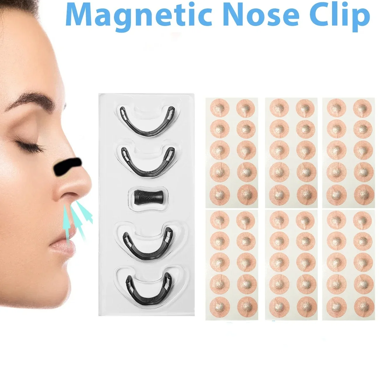 

Набор для улучшения сна от храпа: 30-дневный комплект магнитных полосок для носа и расширителей для носовых проходов, улучшающих дыхание и уменьшающих храп