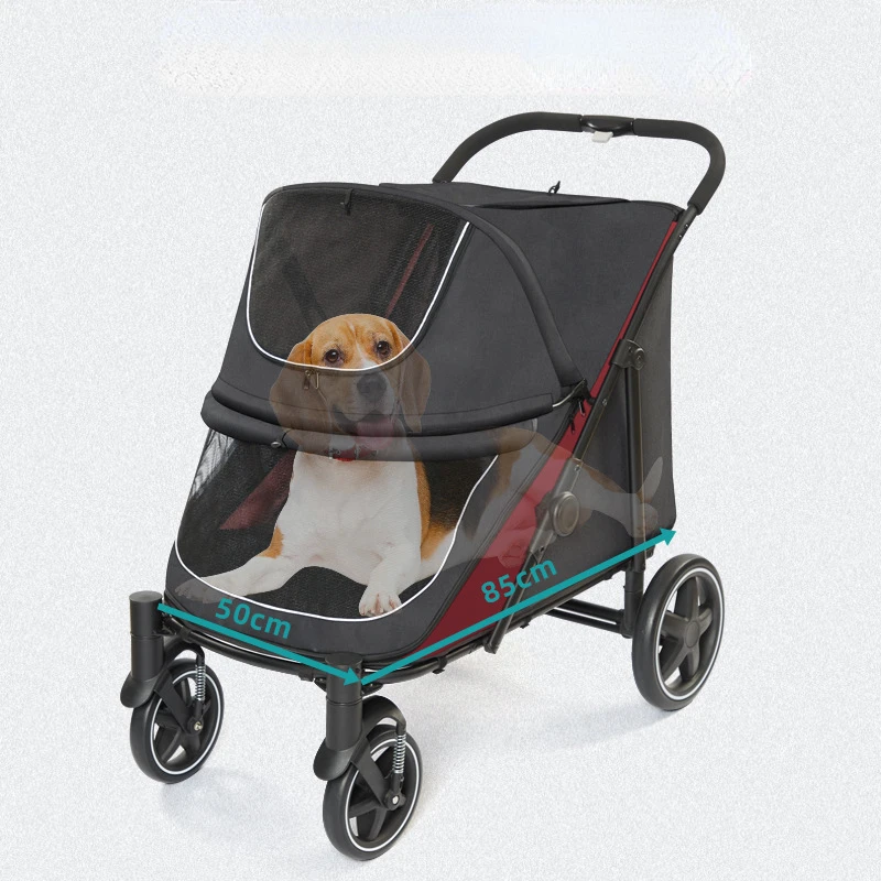 

Large Space Stroller for Dogs Walking,Outdoor Medium and Large Elderly Disabled Dog Cart,Can Bear 60kg Transporters and Trolleys