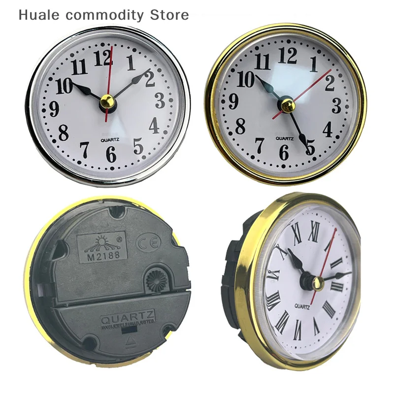Classic Retro Clock DIY Craft Quartz Movement Dia.65mm Round