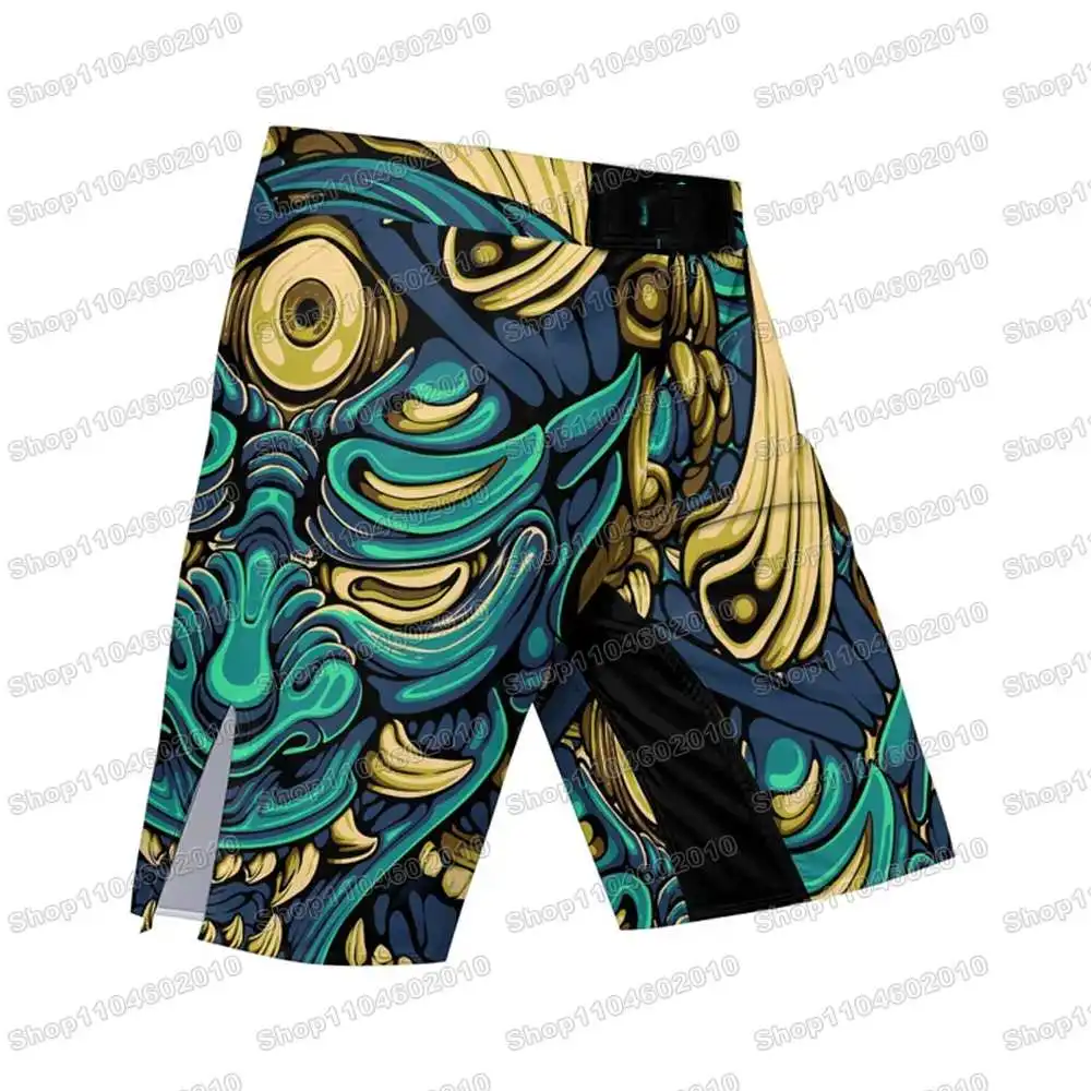 Seven Eye Oni Sommer Rash Guards Surfen Jersey Strand Shirts Bademode Tauchen Gym Shorts MMA BJJ Männer Jiu Jitsu Fitness Sets