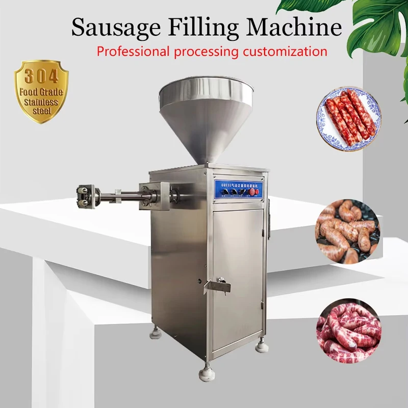 Commercial Ration Electric Pump Meat Grinder Maker Stuffer Long Sausage Filler Filling Machine