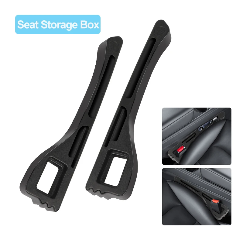 Universal Car Seat Storage Box 3 Grooves Side Seam Plug Strip Car Seat Gap Filler Blocker Auto Interior Decoration