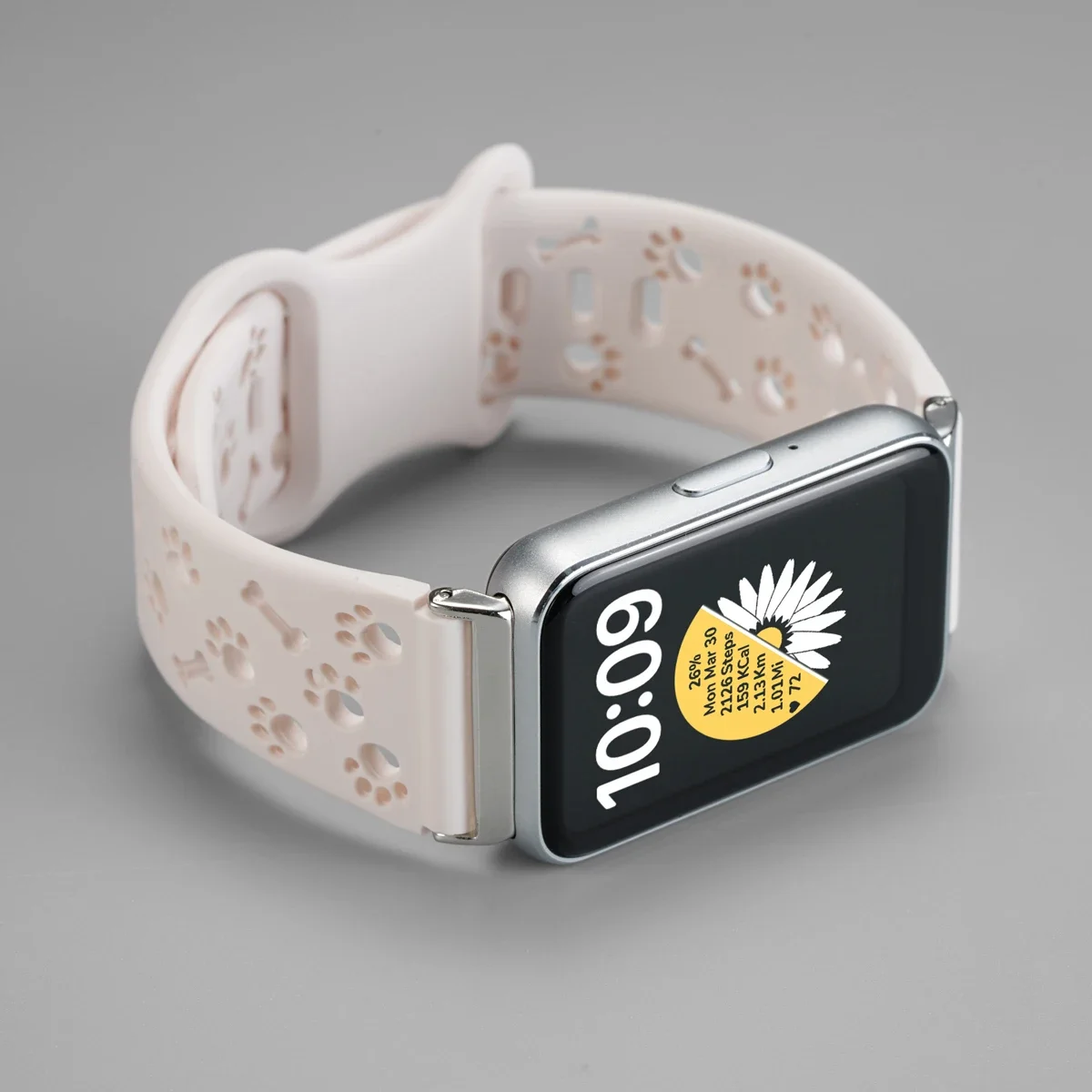 Ausgehöhltes Hundepfoten-Silikonarmband für Samsung Galaxy Fit 3 Verstellbares Sport-Armband für Galaxy Fit 3 Damen-Armband – Detail 11