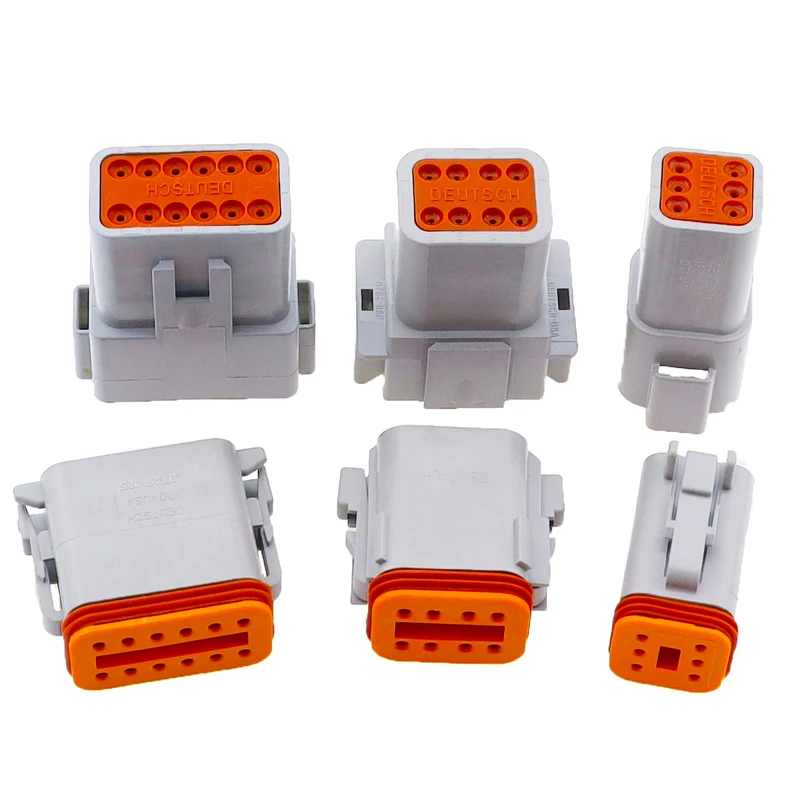 1set Deutsch DT connector DT06-2S/DT04-2P 2P 3P 4P 6P 8P 12P waterproof electrical connector for car motor with pins 22-16AWG