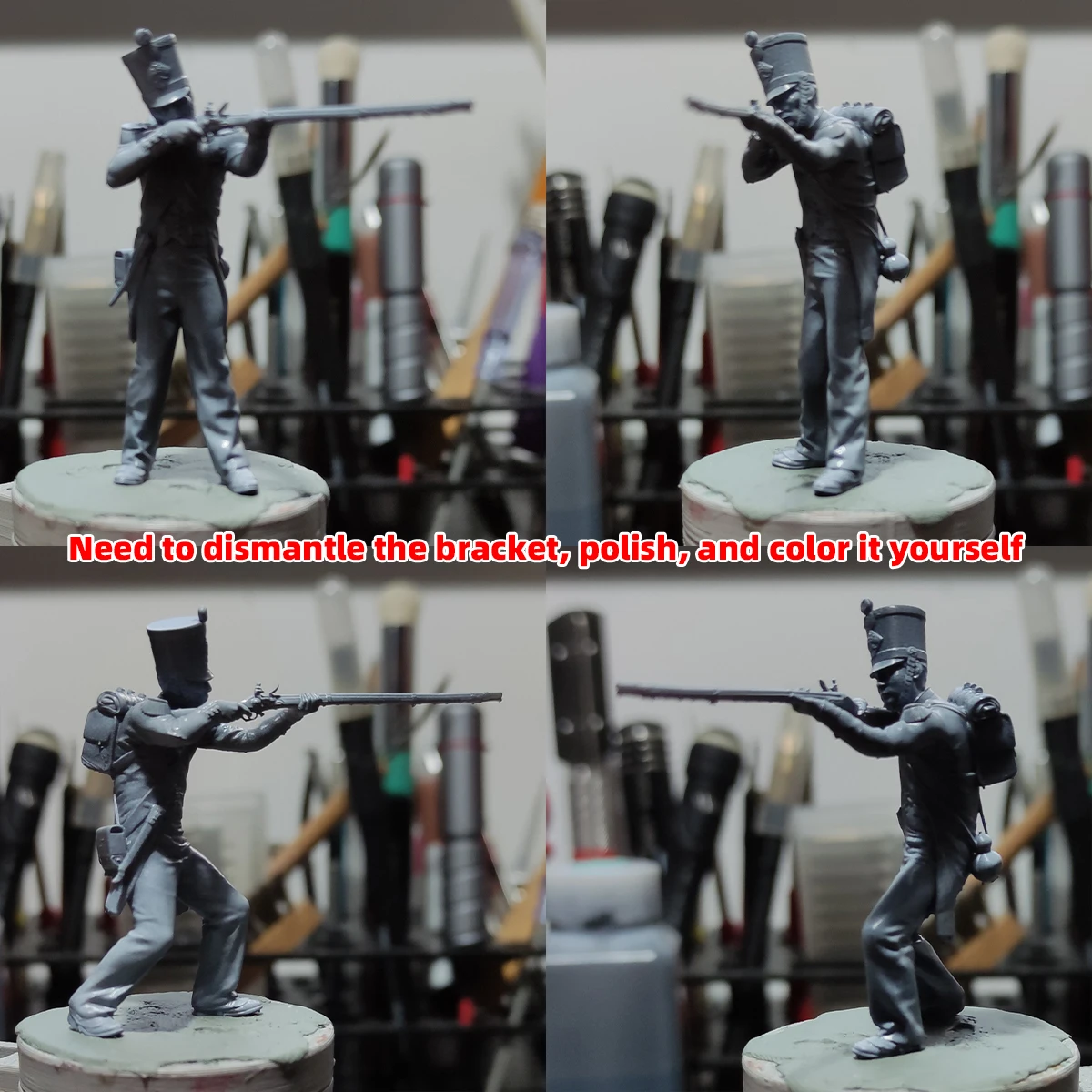 1/35 1/48 1/72 Modellbausatz 3D-Harz Miniatur-Soldatenfiguren Diorama Unbemalte Französische Gendarmen Revolution DIY – Detail 8