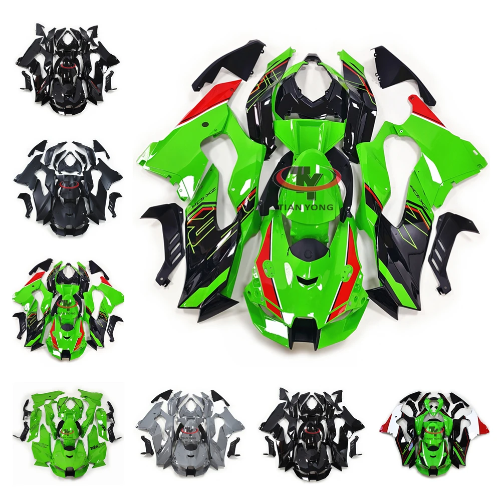 Bodywork Cowling Injection Green black cement gray Motorcycle For Kawasaki ZX10R 2021 2022 2023 2024 ZX 10R Full Fairing Kits